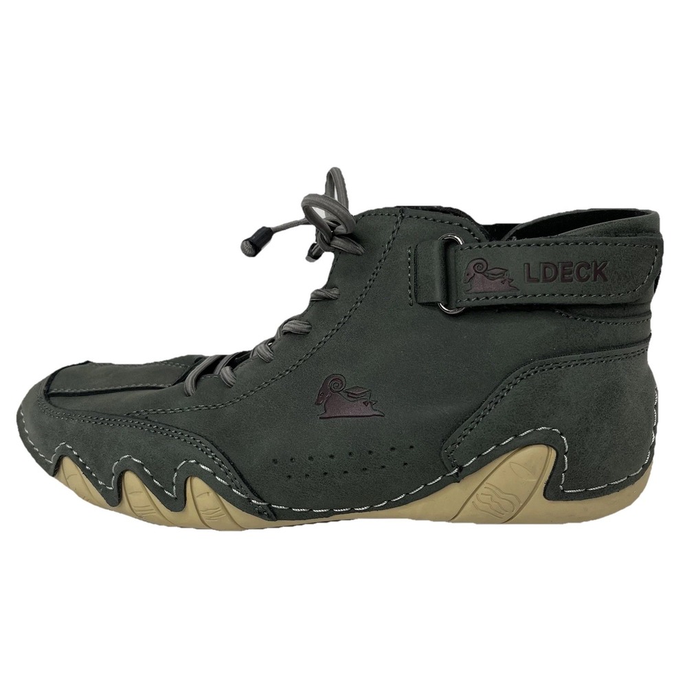 DBECK Waterproof Lightweight Handmade Suede High Top Boots Women's 4 EU 34 Green
